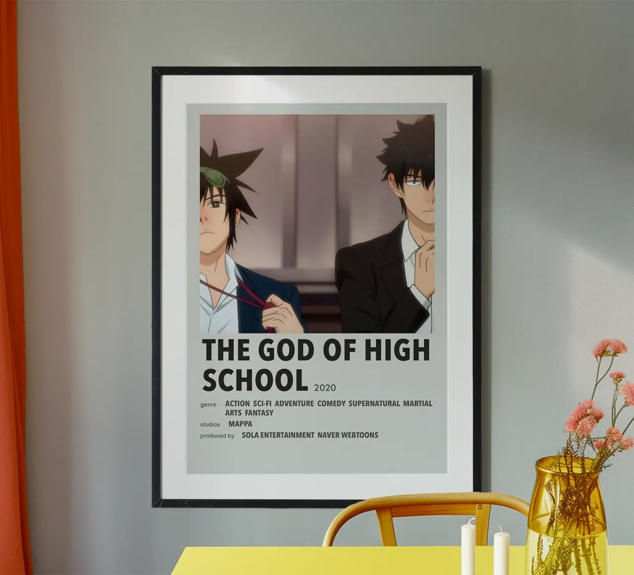 THE GOD OF HIGH SCHOOL 2020 poster con telaio in plastica da Totoya