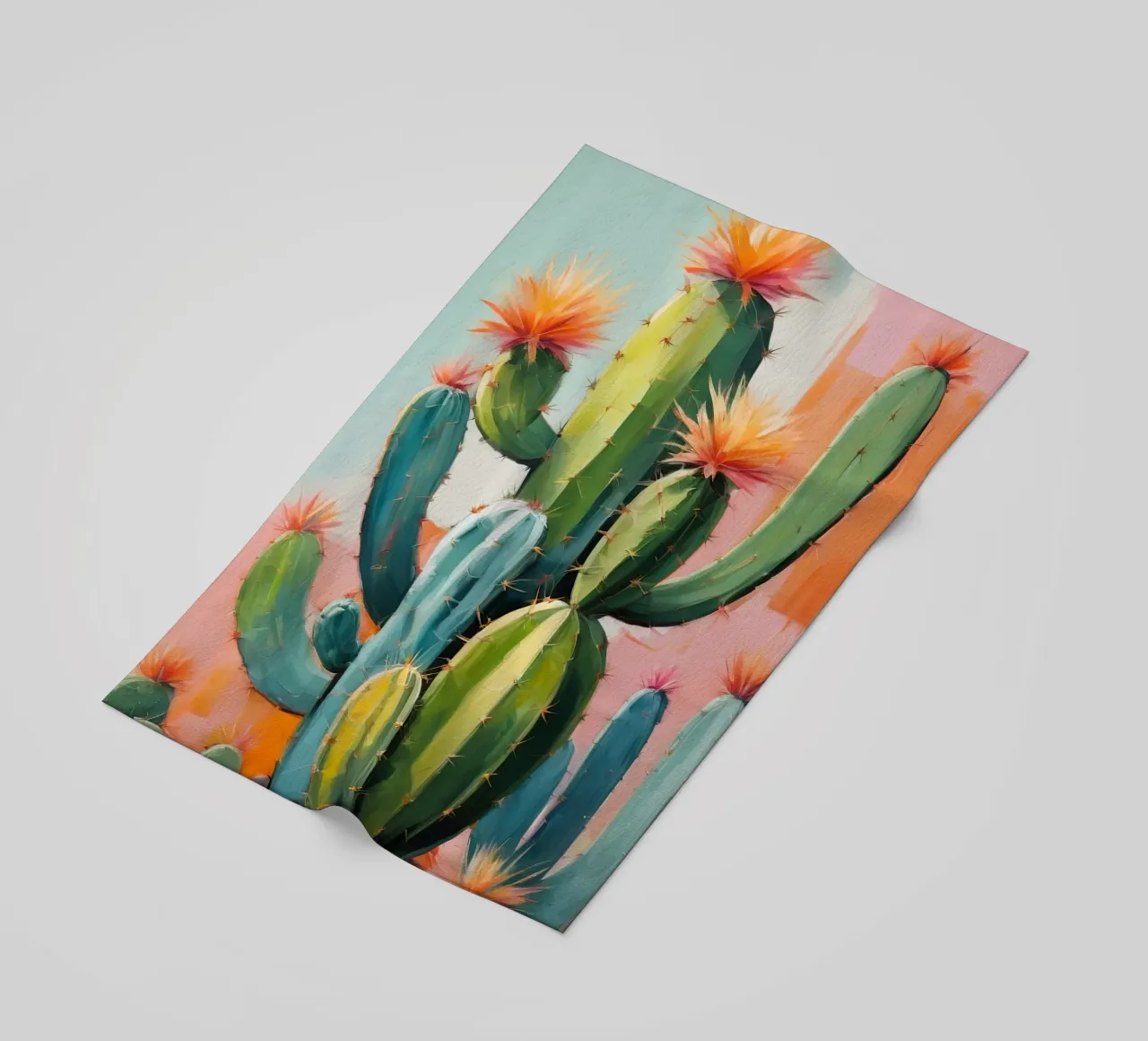 Sunset Cactus Garden beach towel by Indigo Rain