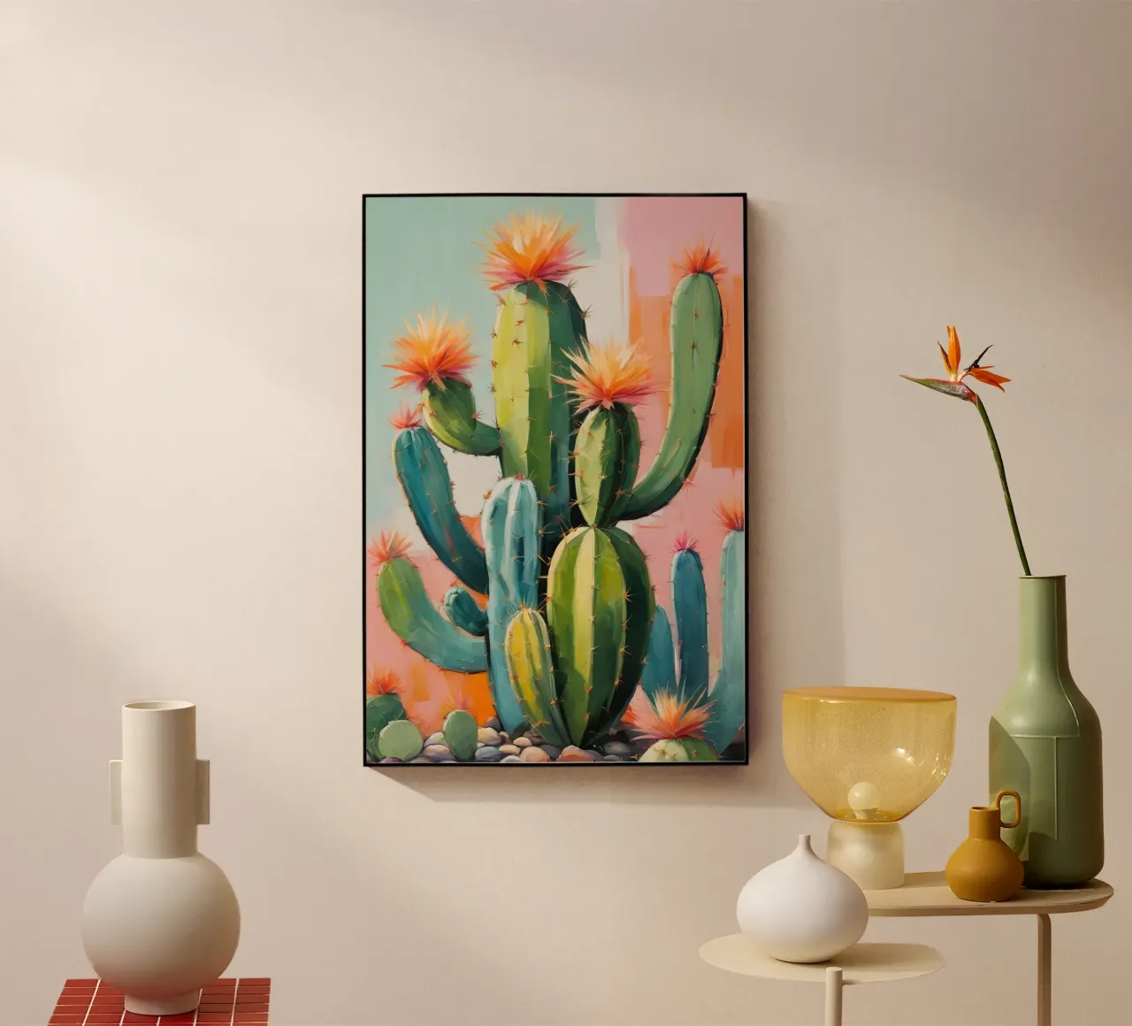 Sunset Cactus Garden Acryl-Glas von Indigo Rain