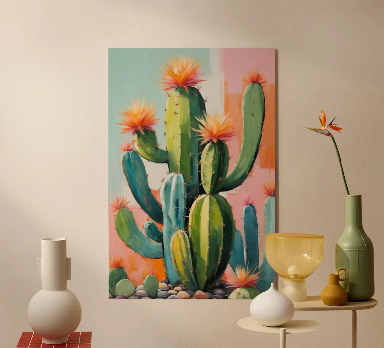 Sunset Cactus Garden Acryl-Glas von Indigo Rain