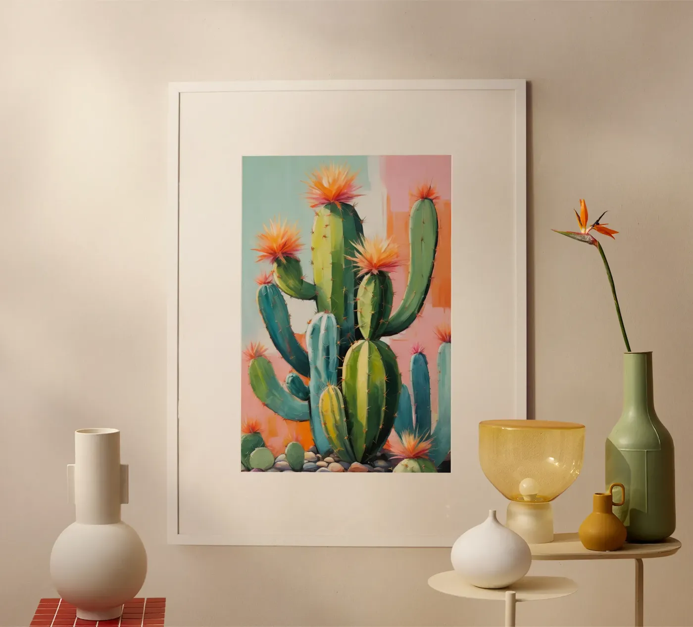 Sunset Cactus Garden poster da Indigo Rain
