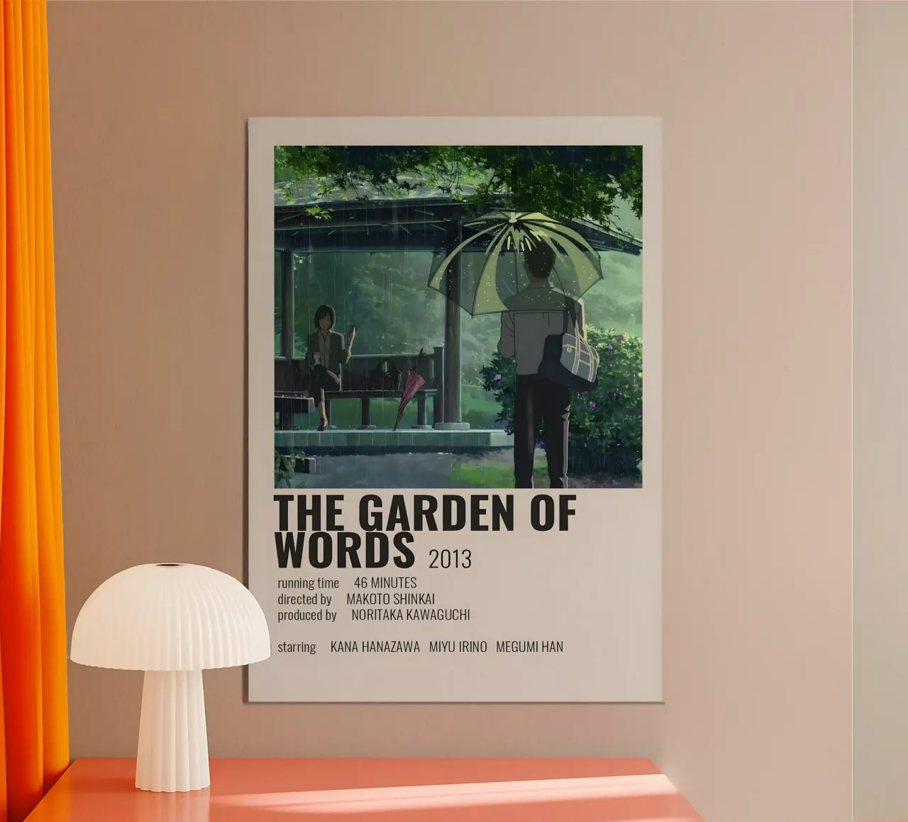 THE GARDEN OF WORD'S 2013 poster con telaio in alluminio da Totoya