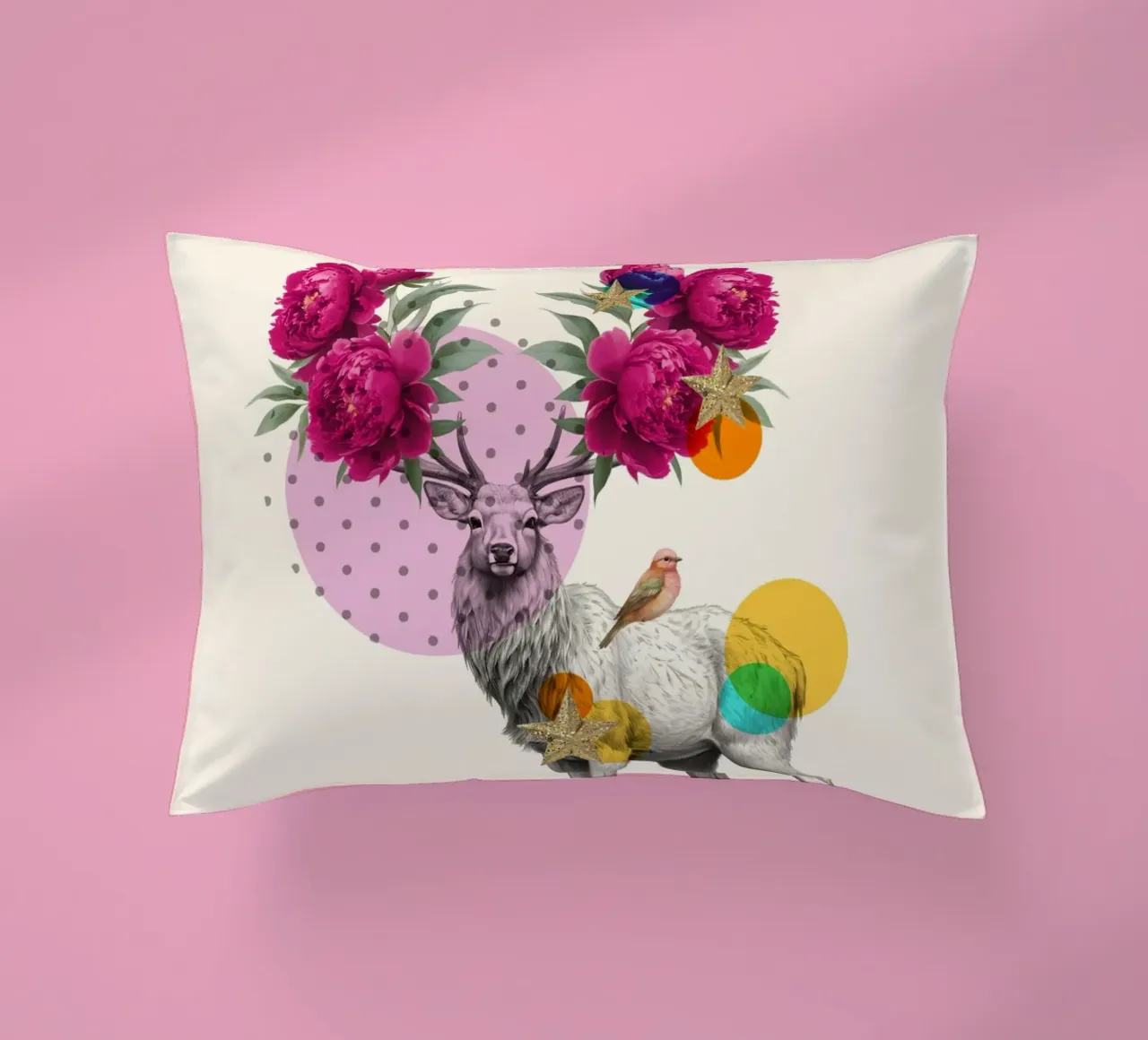 Antlers in Bloom cuscino da Indigo Rain