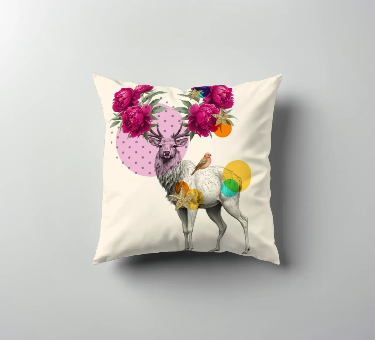 Antlers in Bloom cuscino da Indigo Rain