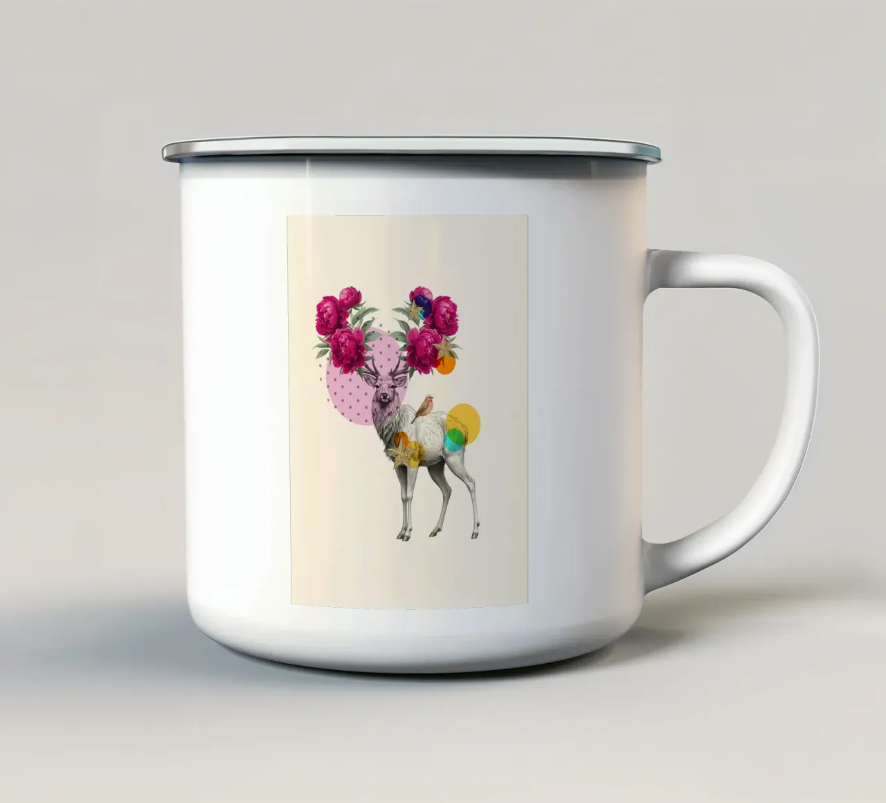 Antlers in Bloom tazza in smalto da Indigo Rain