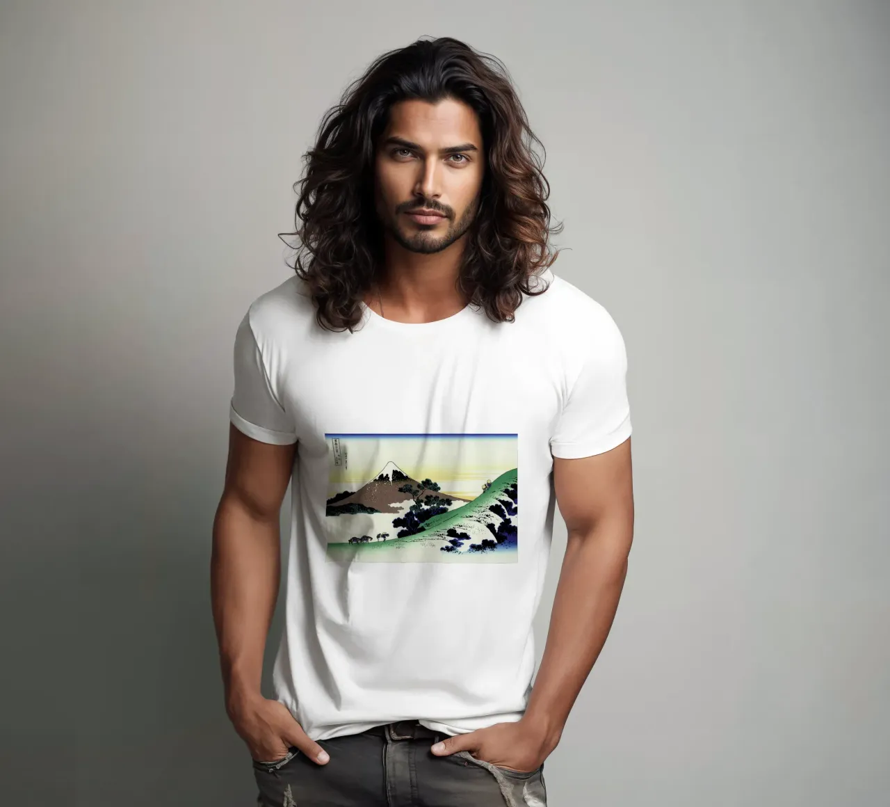 Hokusai - Inume Pass in Kai Province t-shirt da ARTOTHEK