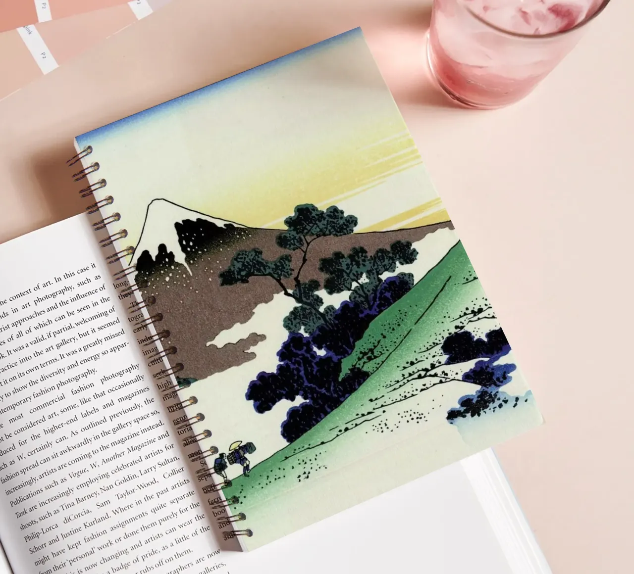 Hokusai - Inume Pass in Kai Province spiral notebook by ARTOTHEK