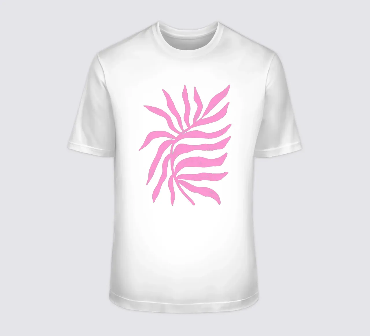 Rosa Silhouette Texturierter Zweig 2 T-Shirt von Wackapacka