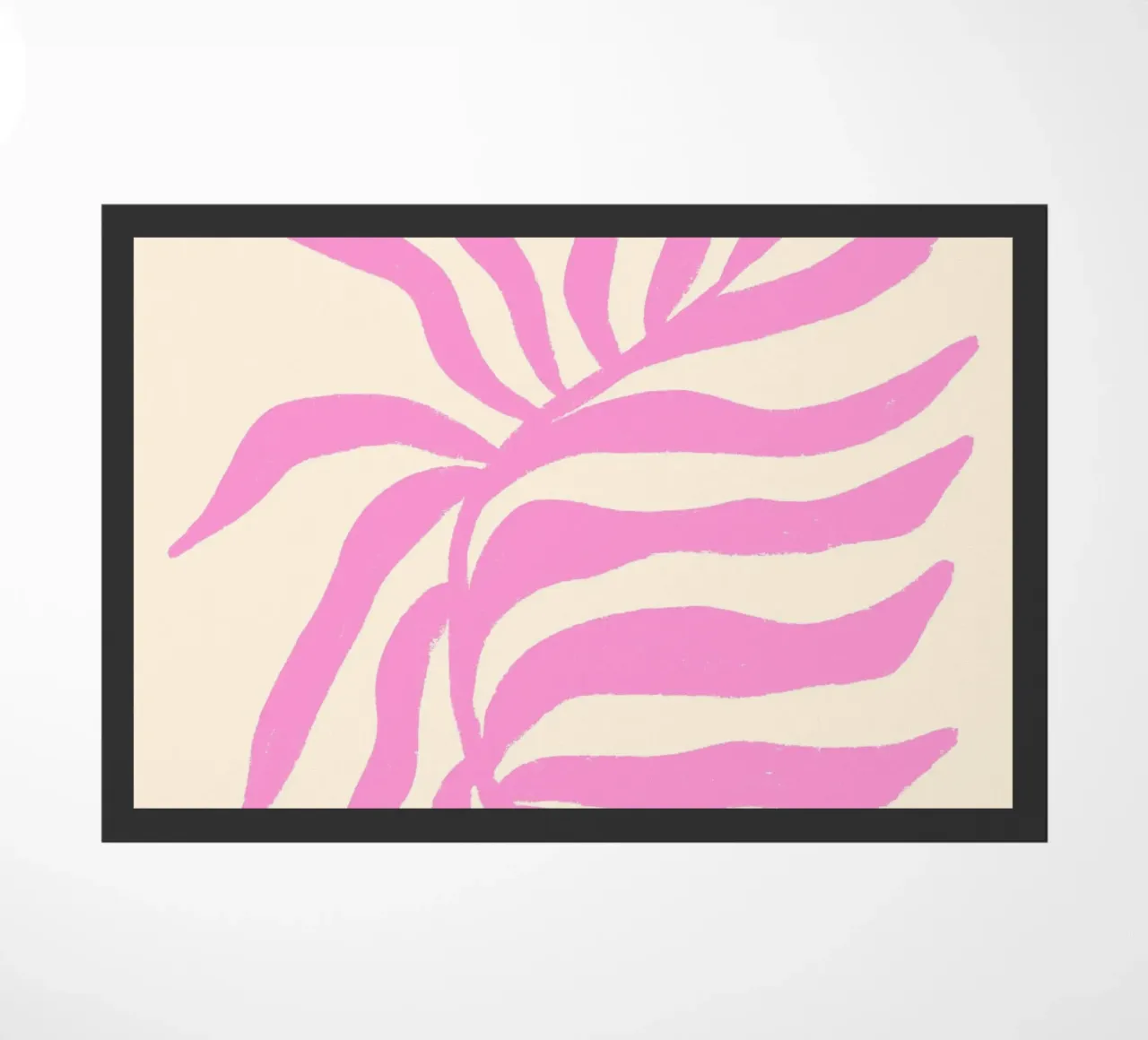 Pink Silhouette Textured Branch 2 doormat by Wackapacka