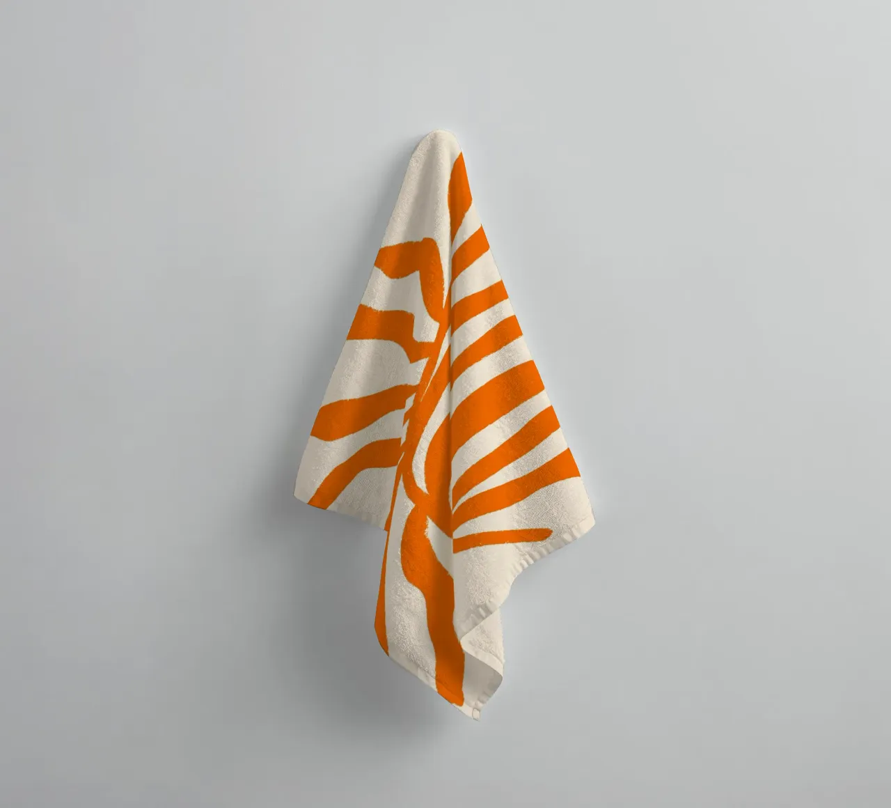 Orange Silhouette Strukturierter Zweig 2 Handtuch von Wackapacka
