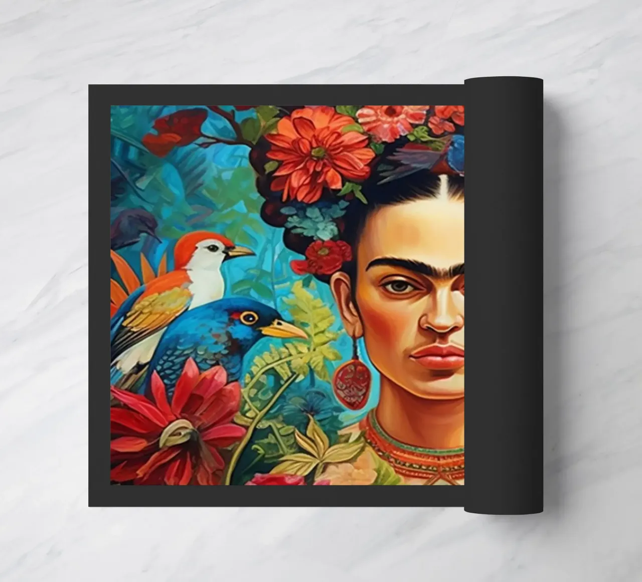Frida Potrait doormat by Popo Photograph