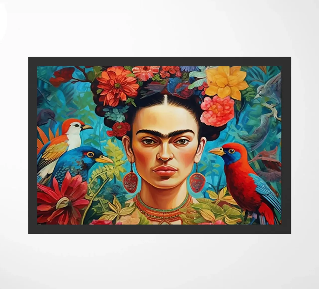 Frida Potrait doormat by Popo Photograph
