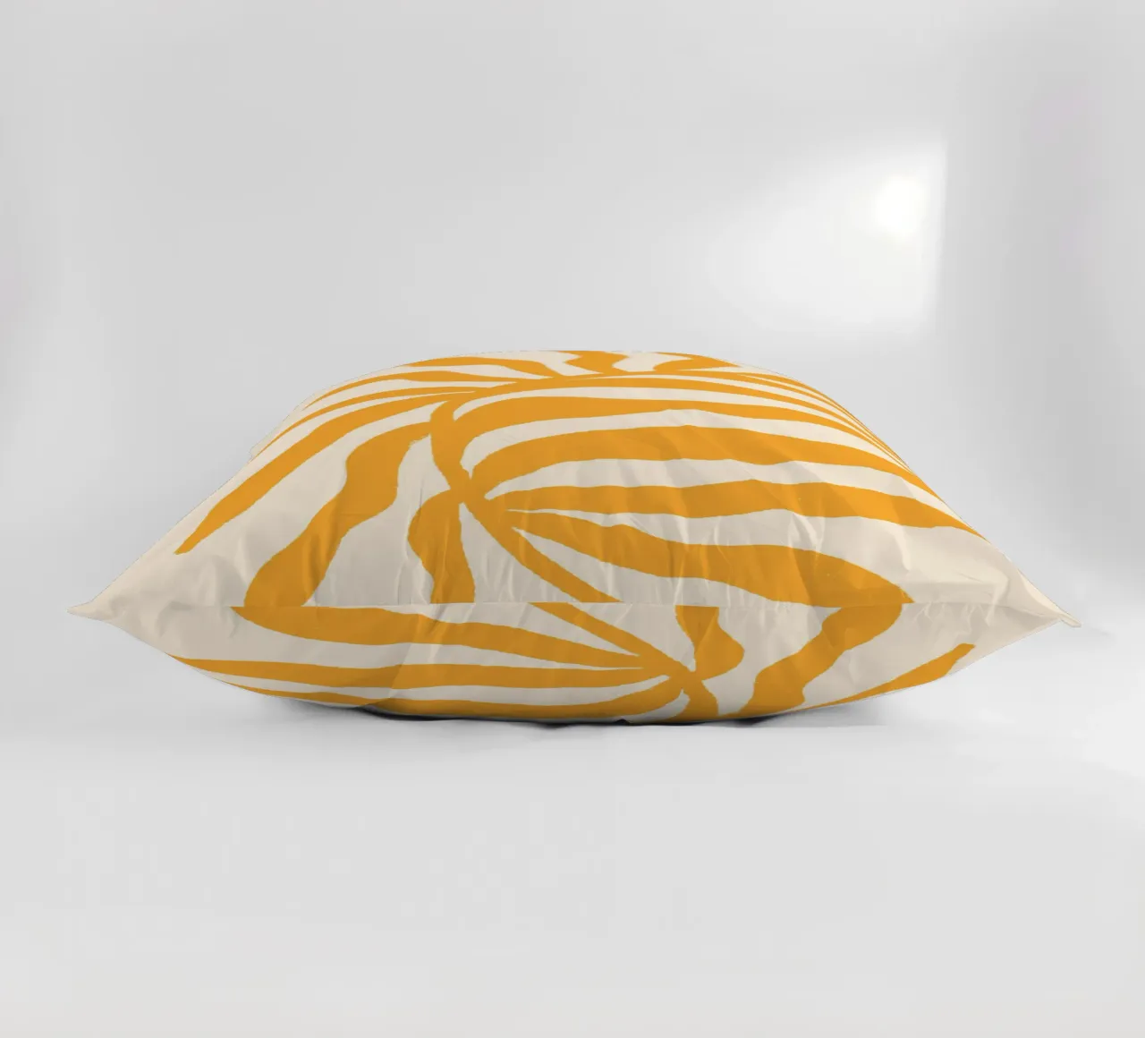Yellow Silhouette Textured Branch 2 decorative cushion by Wackapacka
