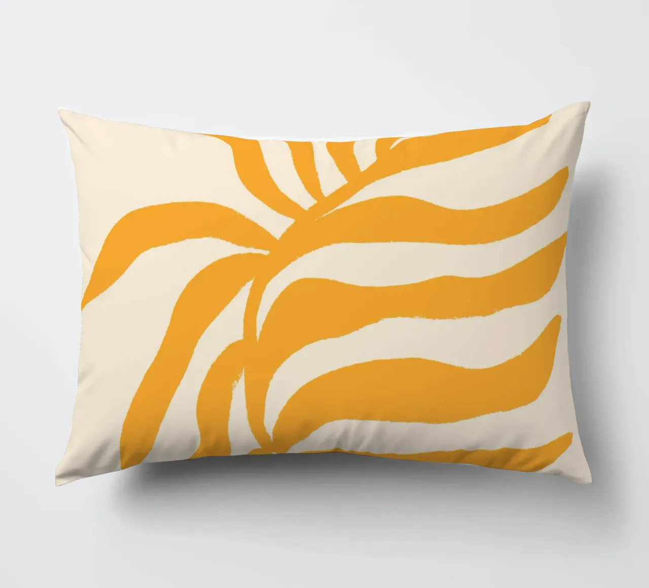 Yellow Silhouette Textured Branch 2 decorative cushion by Wackapacka