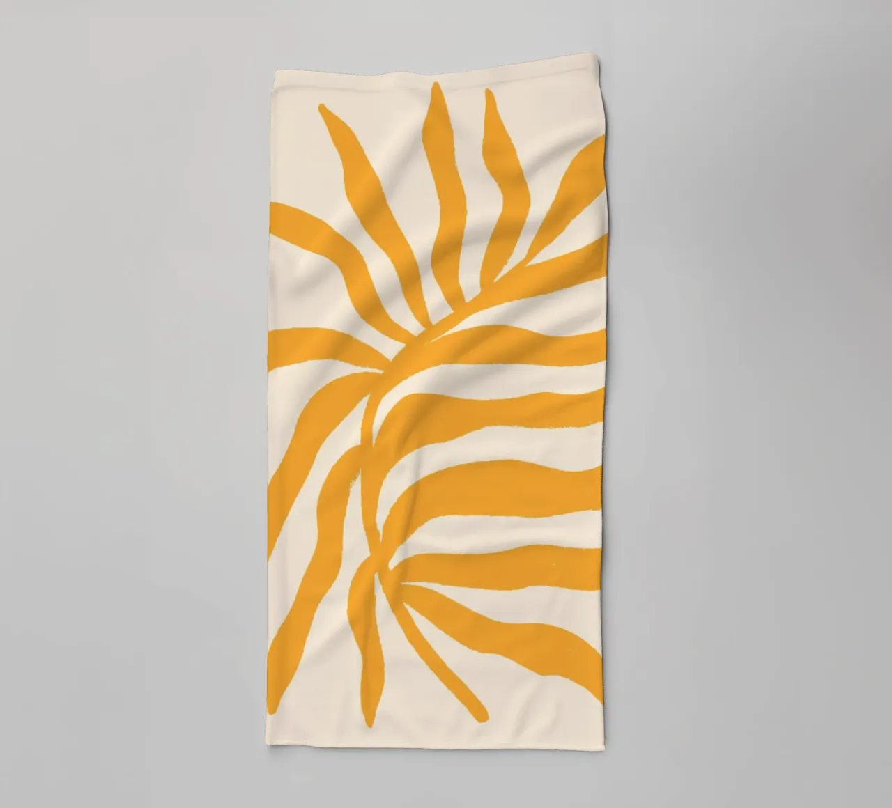 Silhouette jaune Branche texturée 2 serviette de bain de Wackapacka