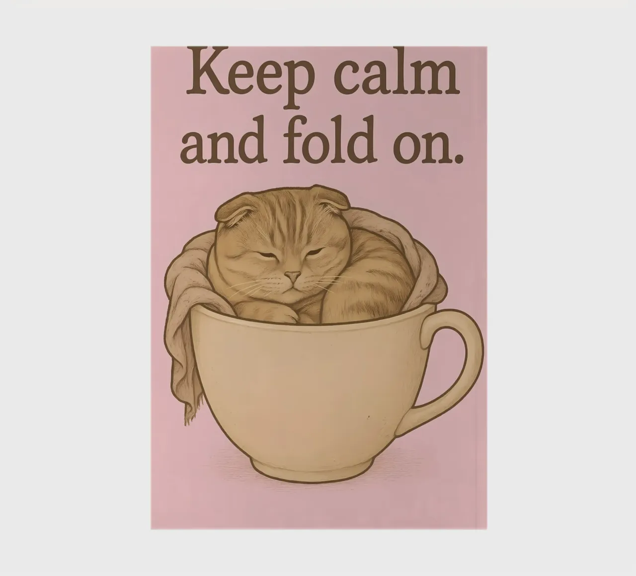 Funny Scottish Fold Cat Meme notebook by Funny Humor Art