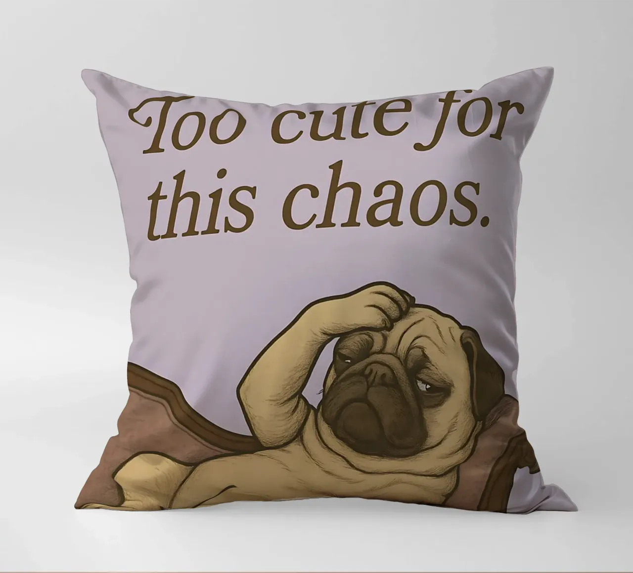 Funny Pug Meme cuscino da Funny Humor Art