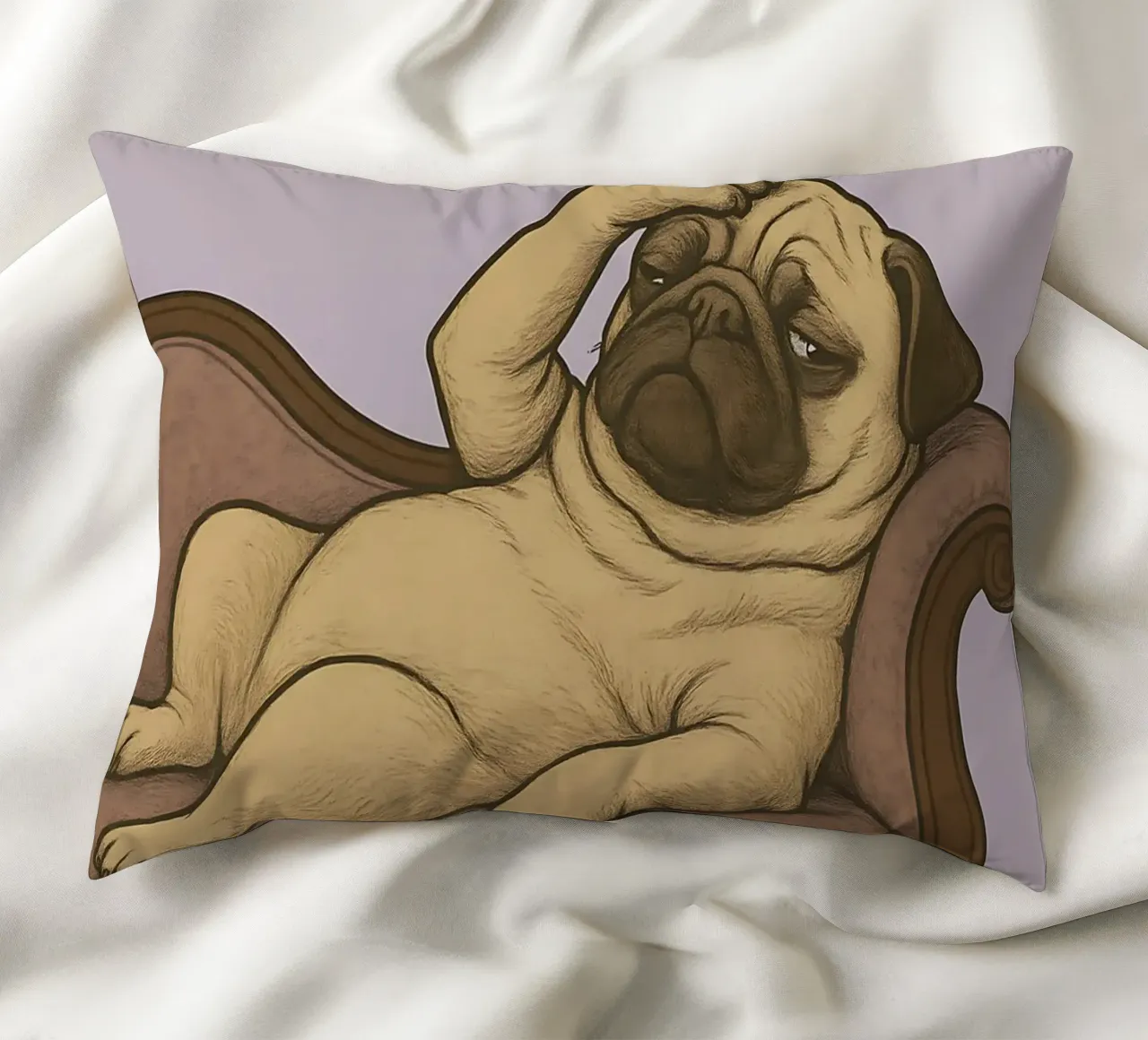 Funny Pug Meme cuscino da Funny Humor Art