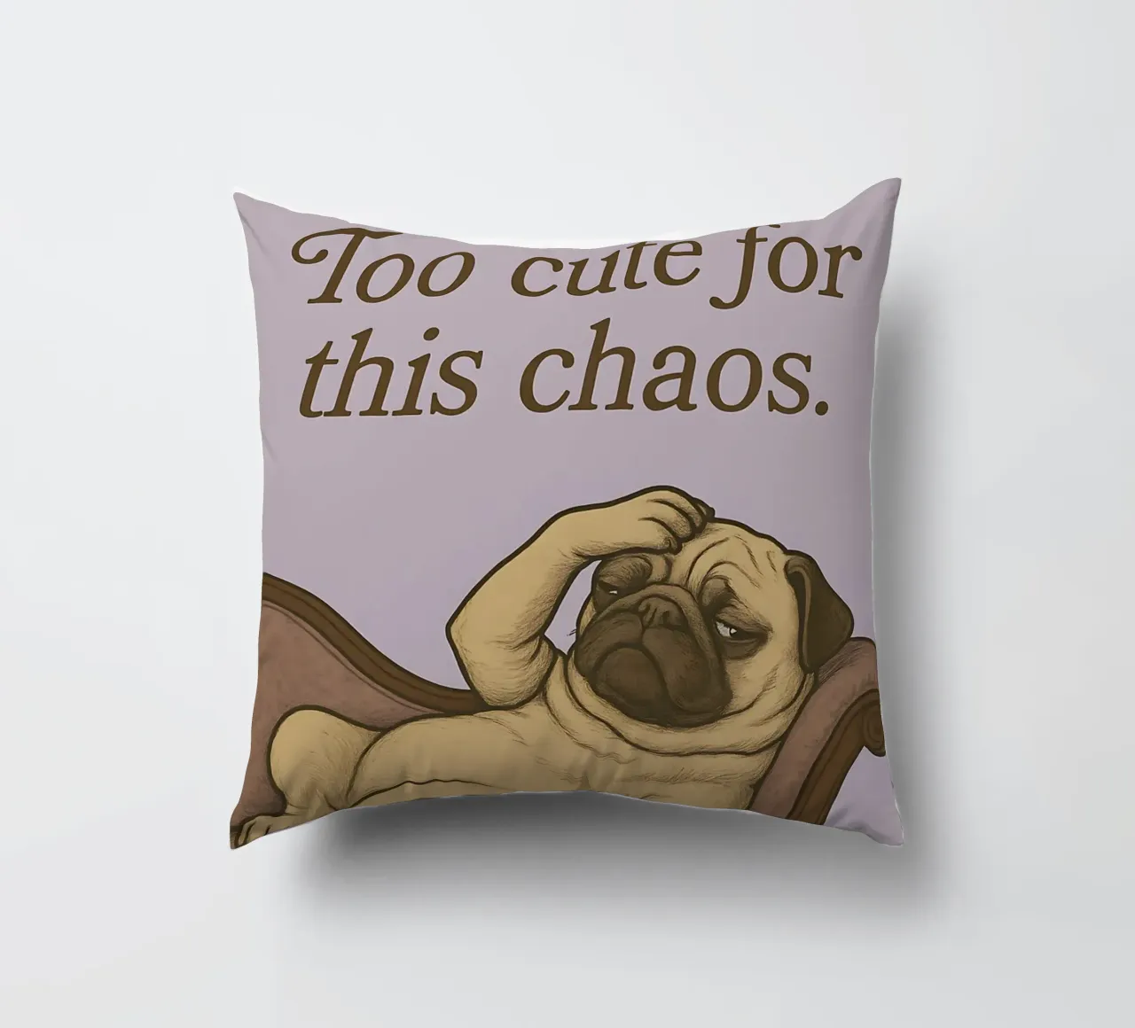 Funny Pug Meme cuscino da Funny Humor Art