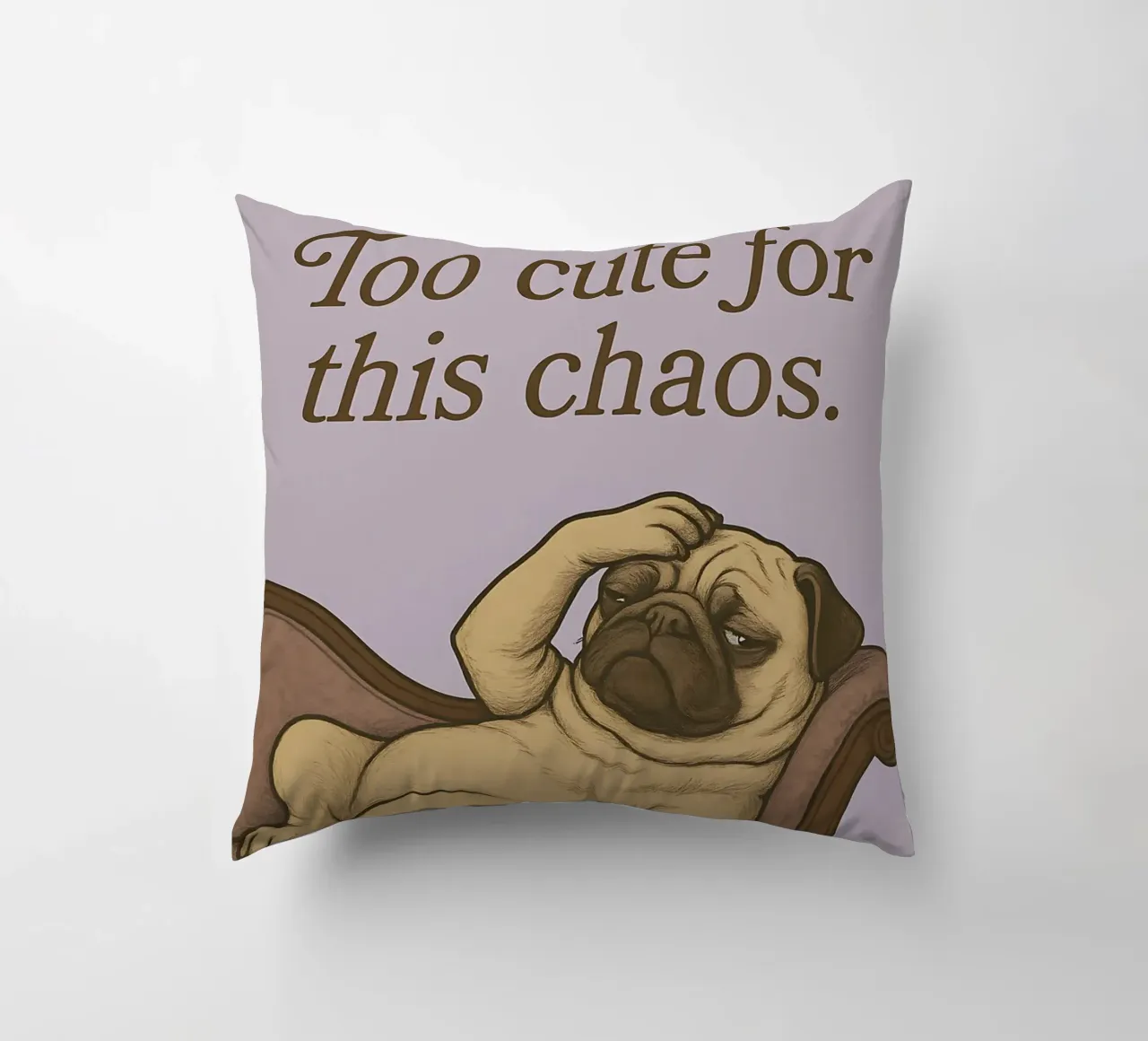 Funny Pug Meme cuscino da Funny Humor Art