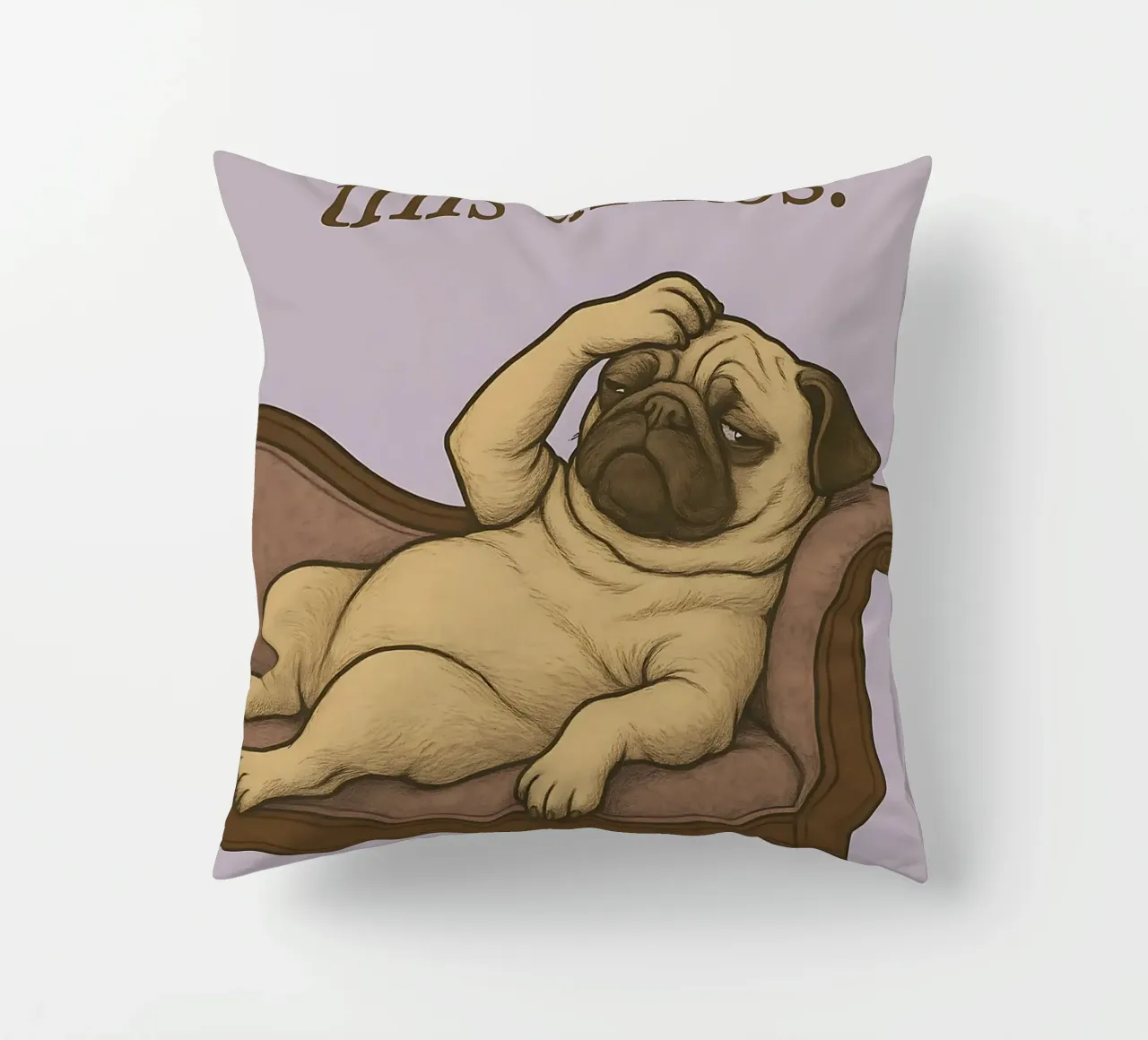 Funny Pug Meme cuscino da Funny Humor Art