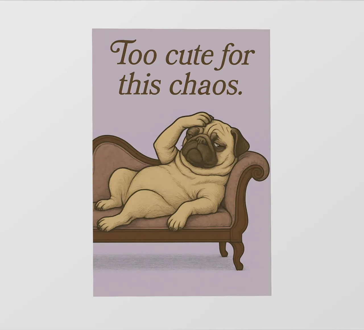 Funny Pug Meme pellicola backlit da Funny Humor Art