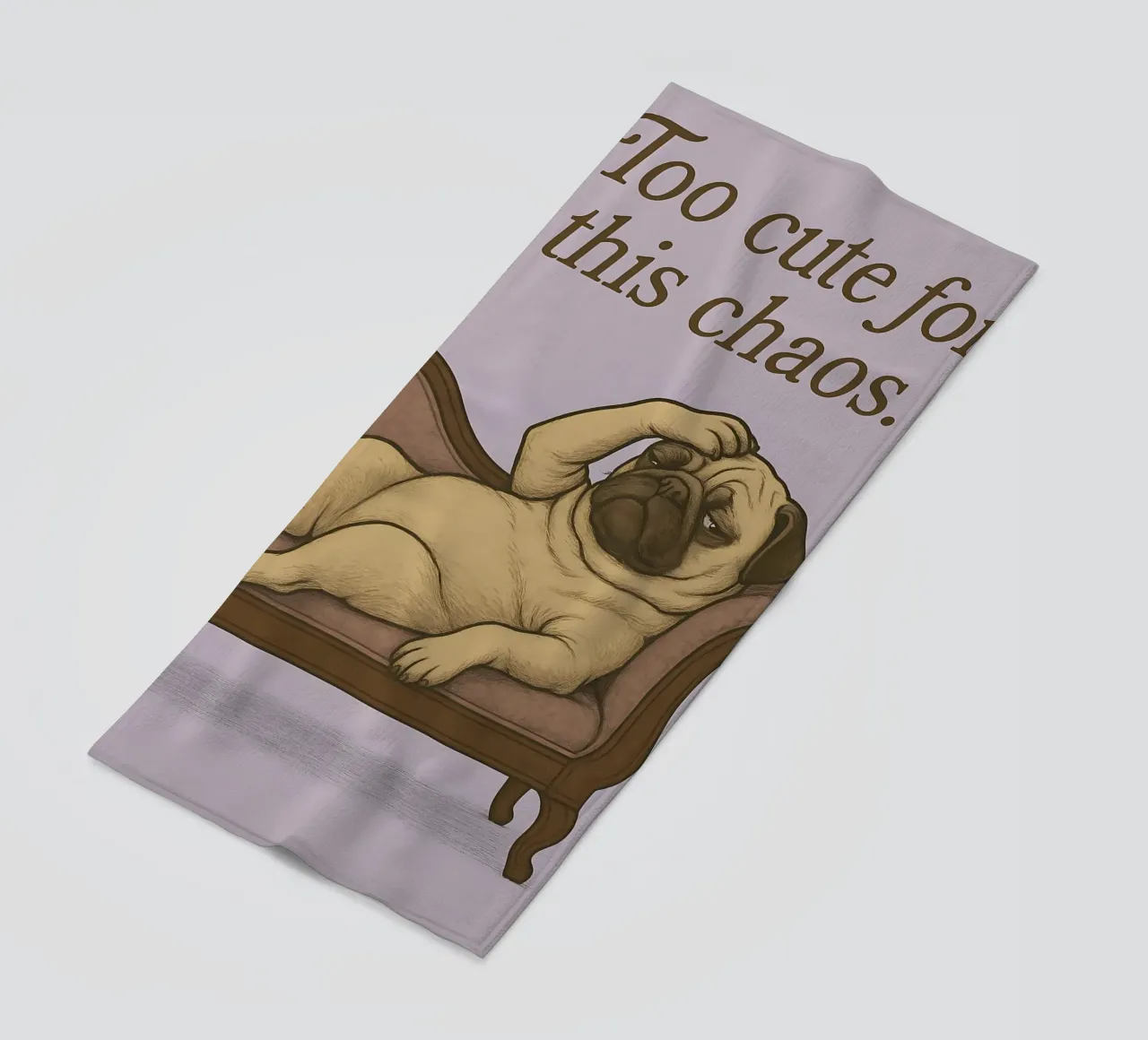 Funny Pug Meme telo mare da Funny Humor Art
