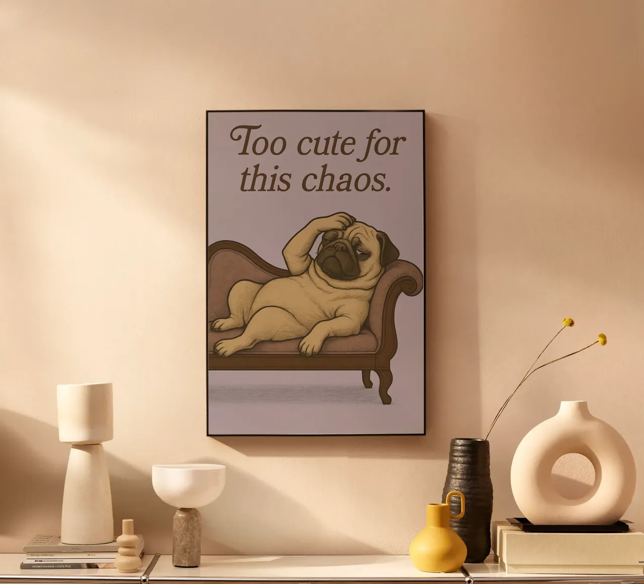 Funny Pug Meme plexiglass da Funny Humor Art