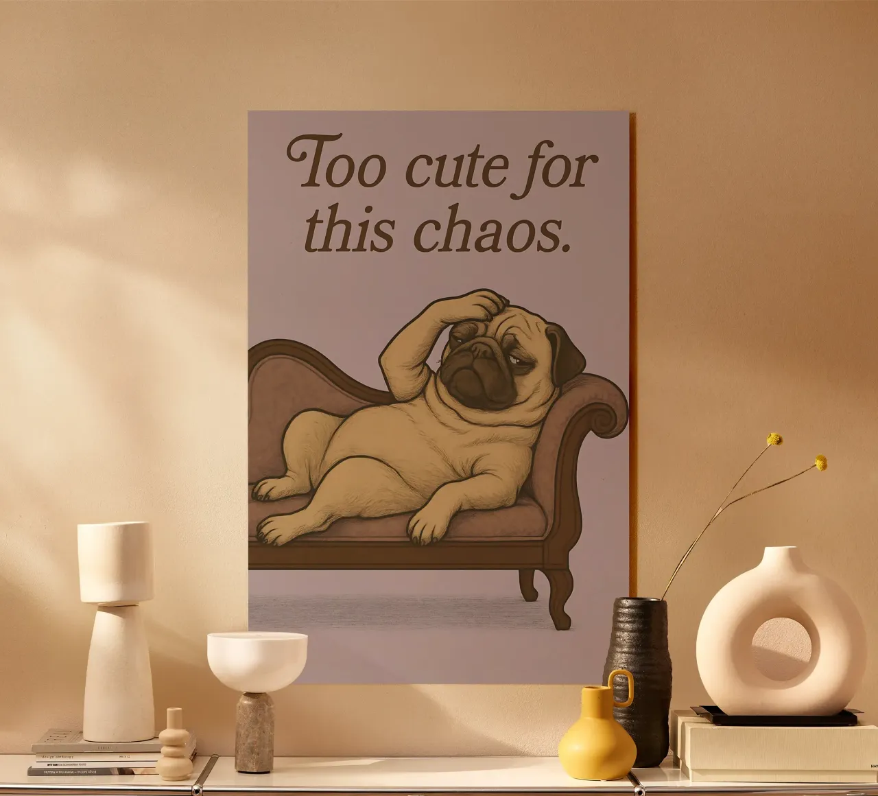 Funny Pug Meme plexiglass da Funny Humor Art