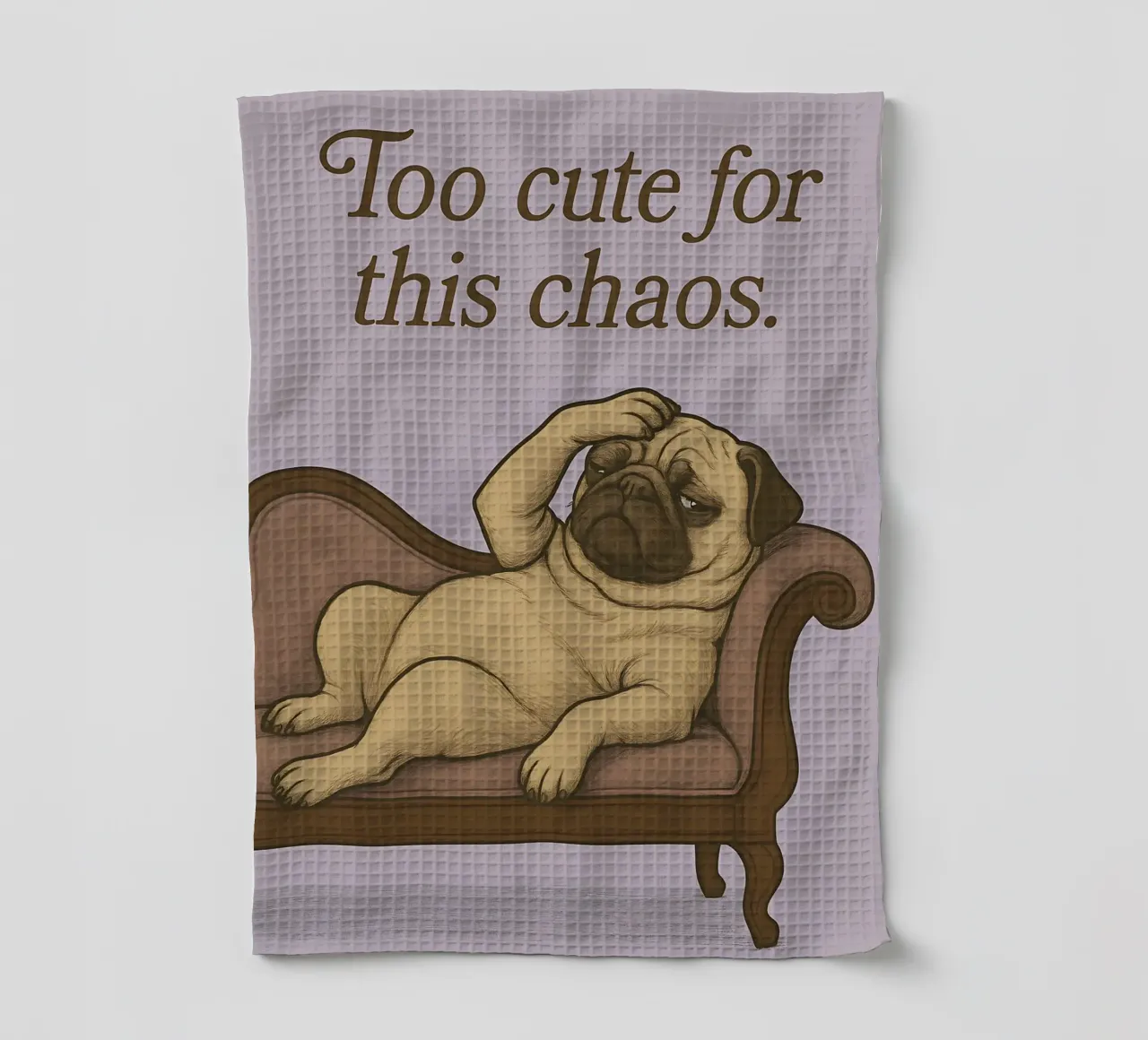 Funny Pug Meme canovaccio da cucina da Funny Humor Art