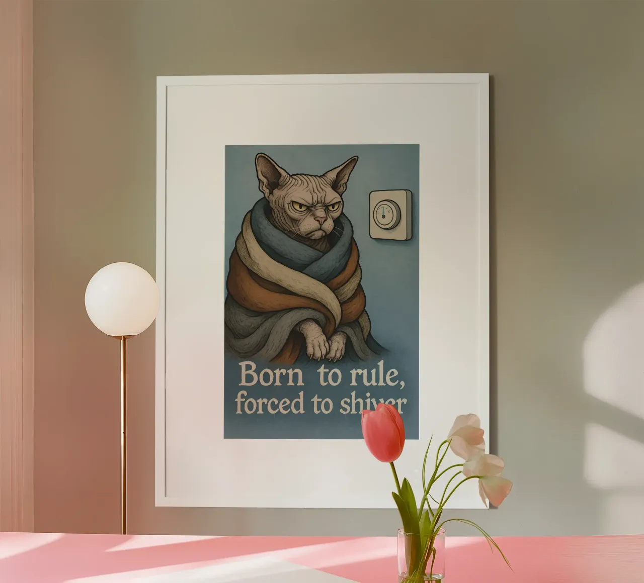 Meme divertente sul gatto Sphynx poster da Funny Humor Art