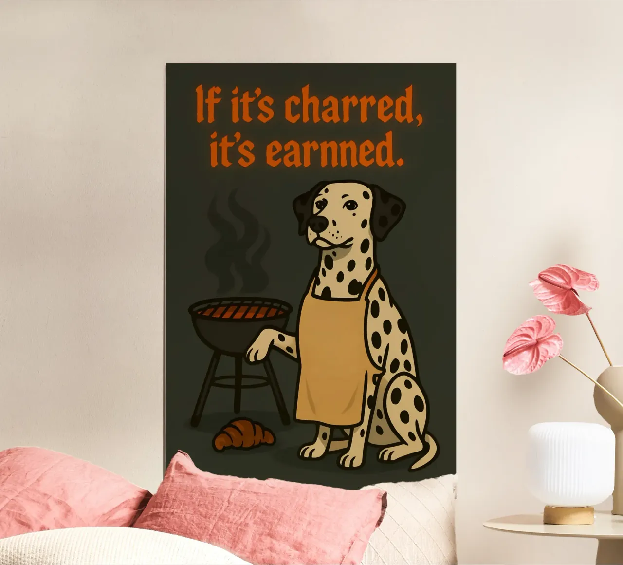 Meme divertente sul dalmata poster con telaio in plastica da Funny Humor Art
