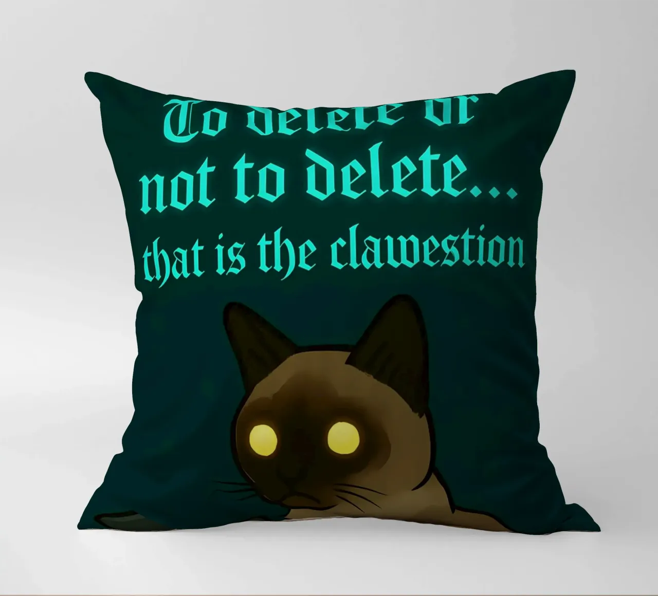 Funny Siamese Cat Meme cuscino da Funny Humor Art