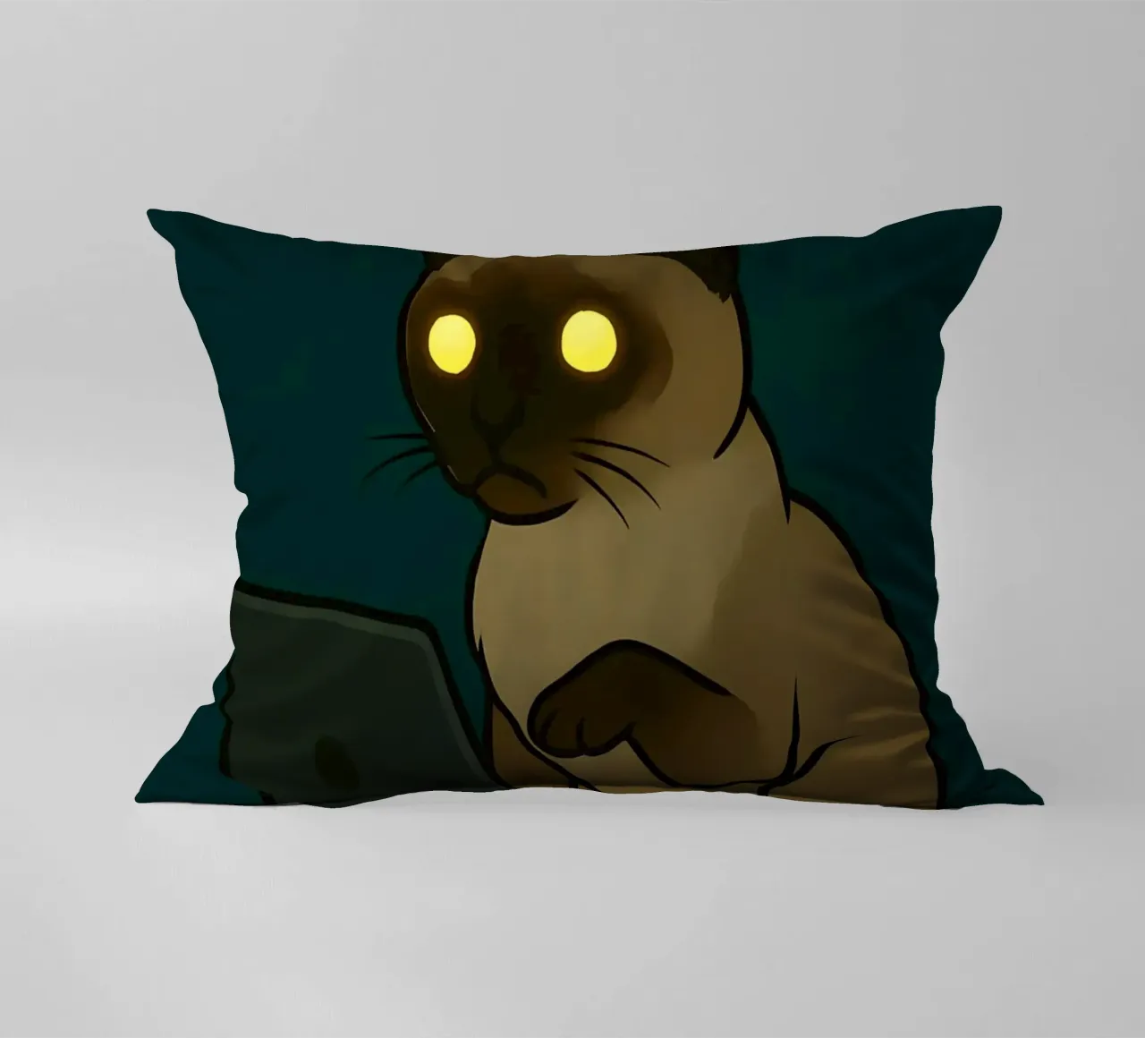 Funny Siamese Cat Meme cuscino da Funny Humor Art