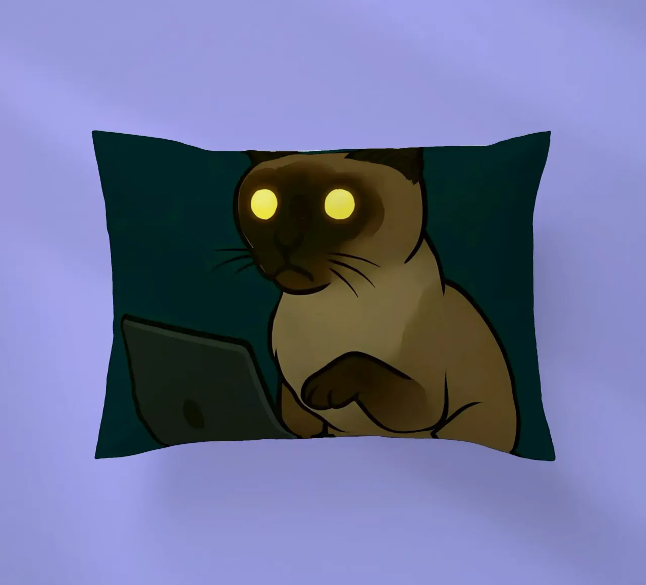 Funny Siamese Cat Meme cuscino da Funny Humor Art