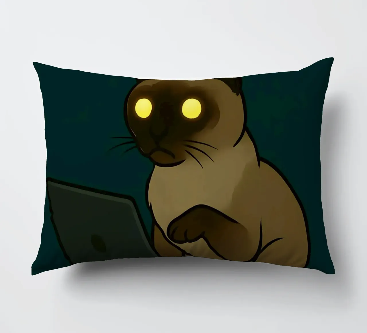 Funny Siamese Cat Meme cuscino da Funny Humor Art