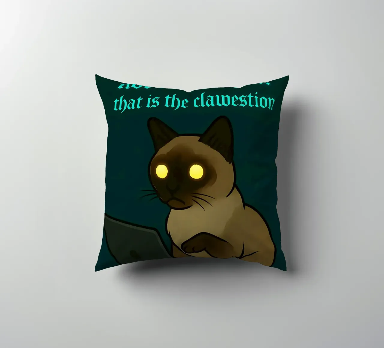 Funny Siamese Cat Meme cuscino da Funny Humor Art