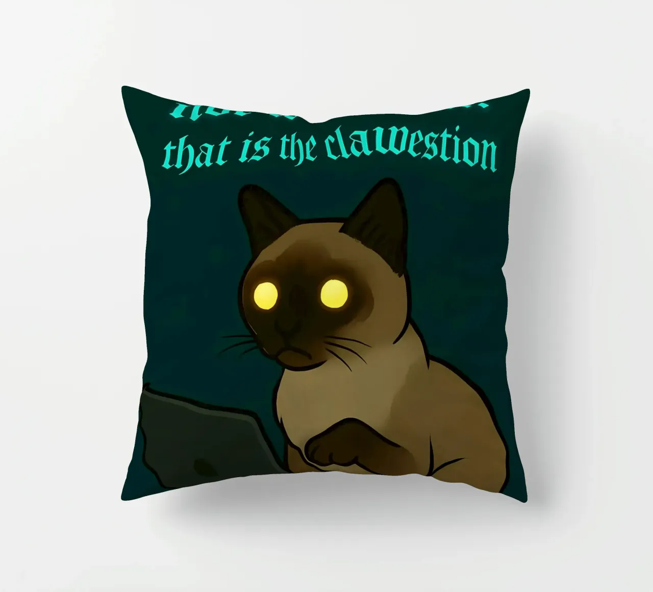 Funny Siamese Cat Meme cuscino da Funny Humor Art