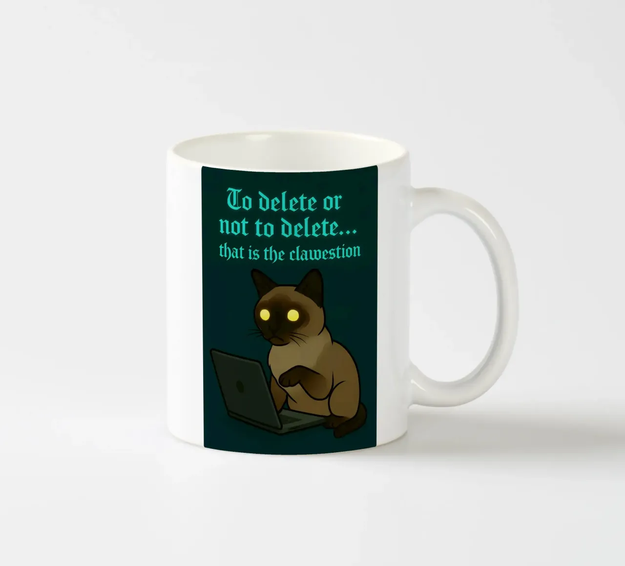 Funny Siamese Cat Meme tazza in ceramica da Funny Humor Art