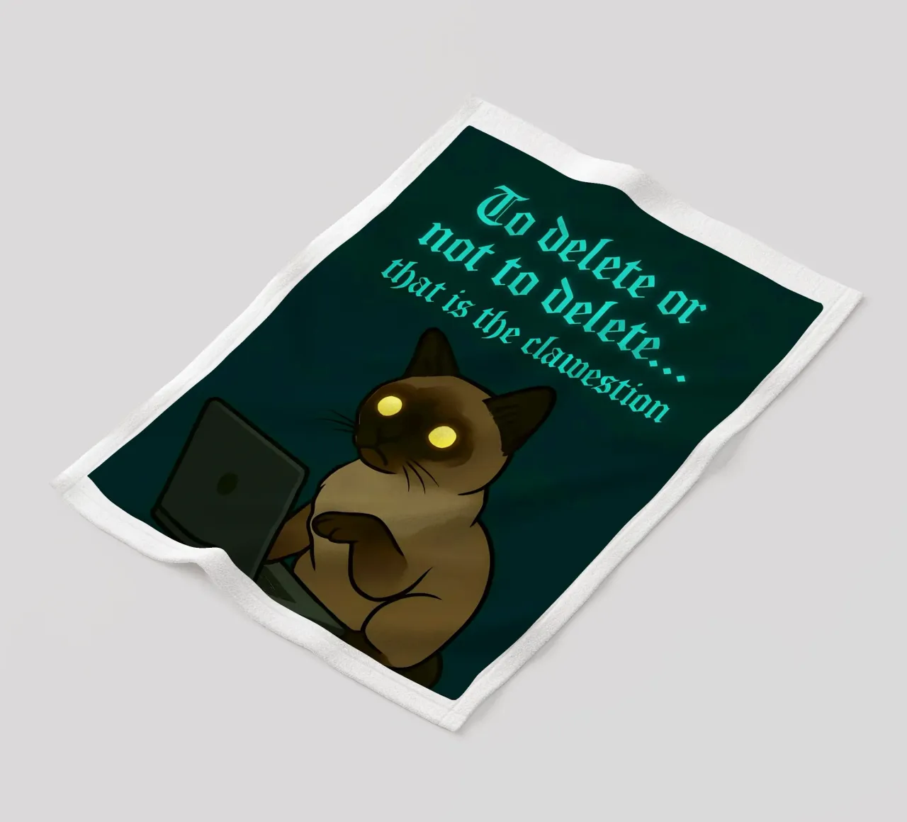 Funny Siamese Cat Meme coperta in pile da Funny Humor Art