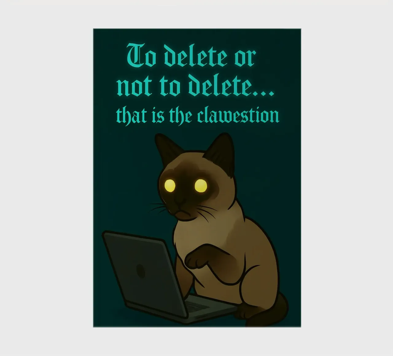 Funny Siamese Cat Meme notebook by Funny Humor Art
