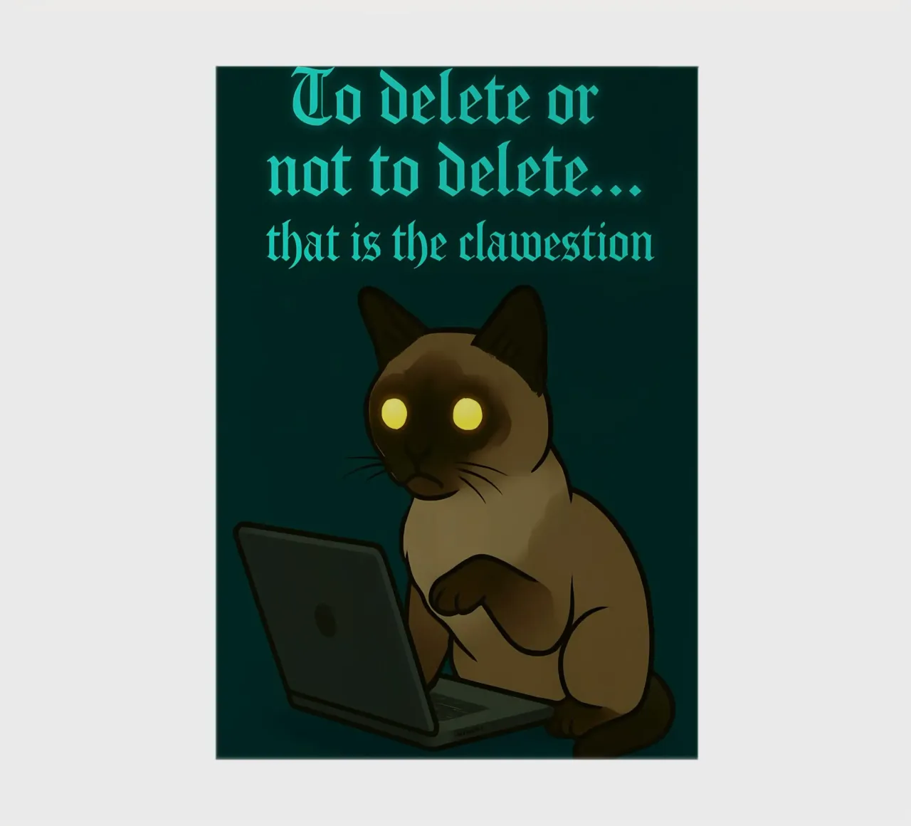 Funny Siamese Cat Meme notebook by Funny Humor Art