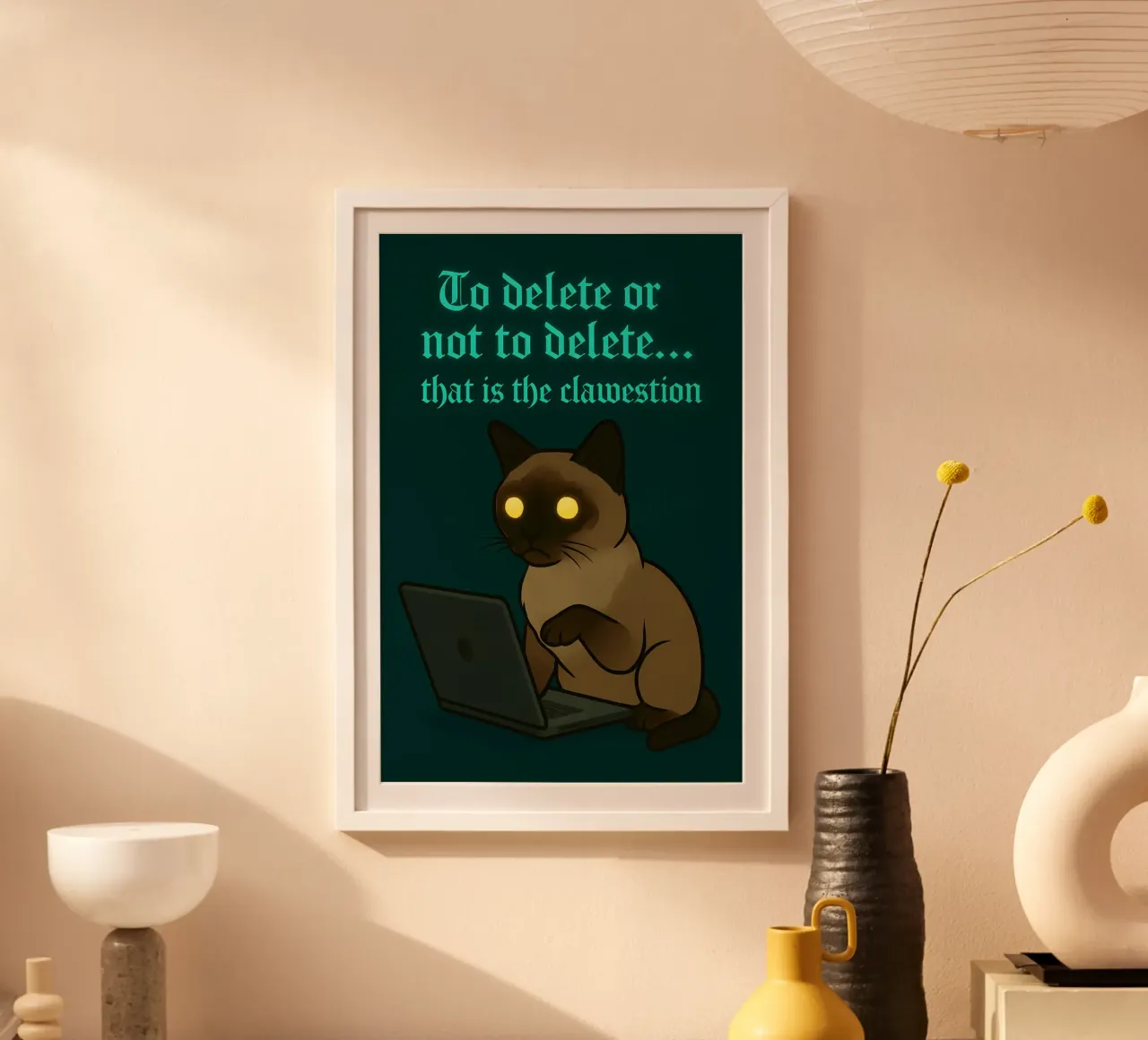 Funny Siamese Cat Meme poster da Funny Humor Art