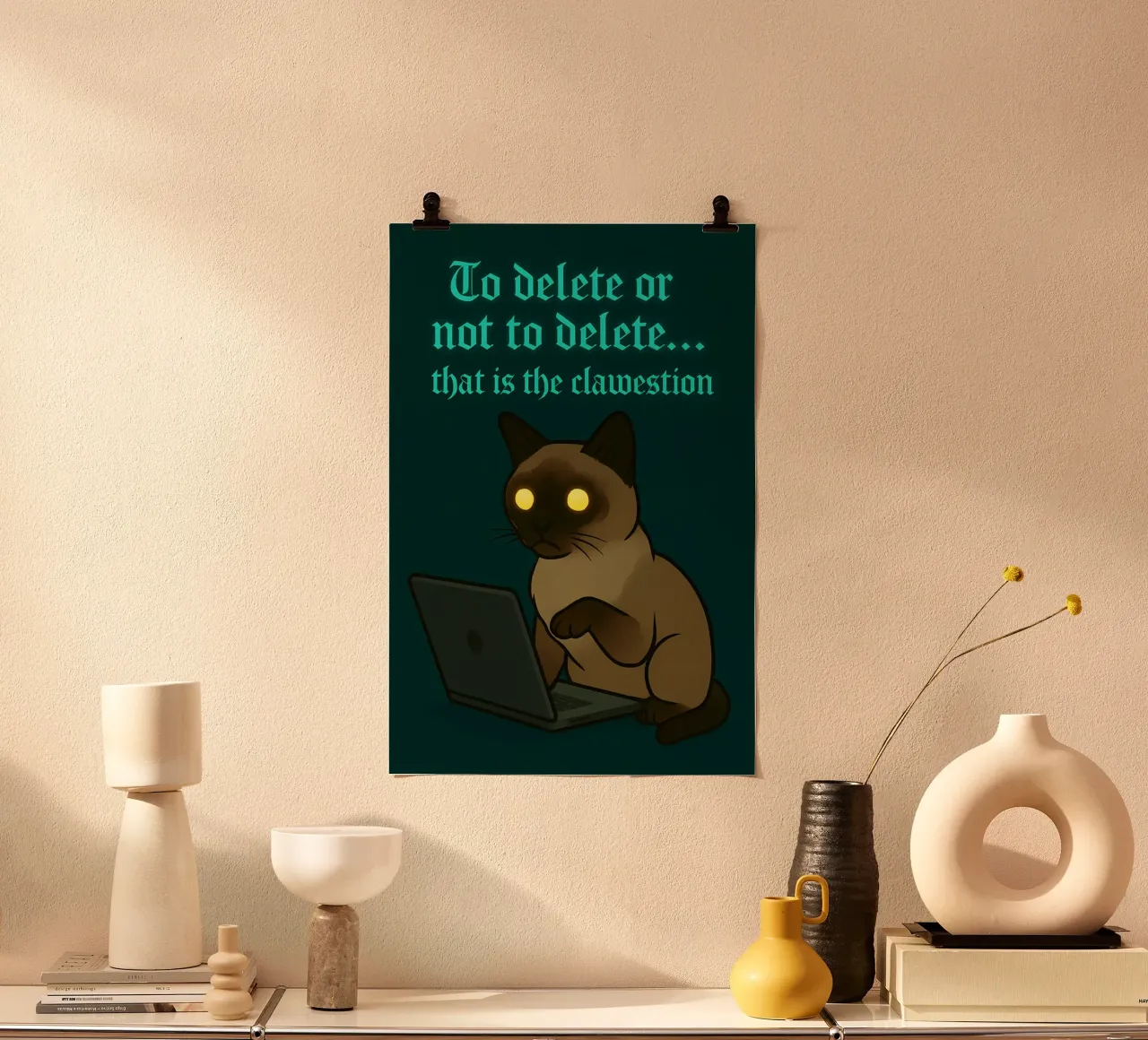 Funny Siamese Cat Meme poster da Funny Humor Art