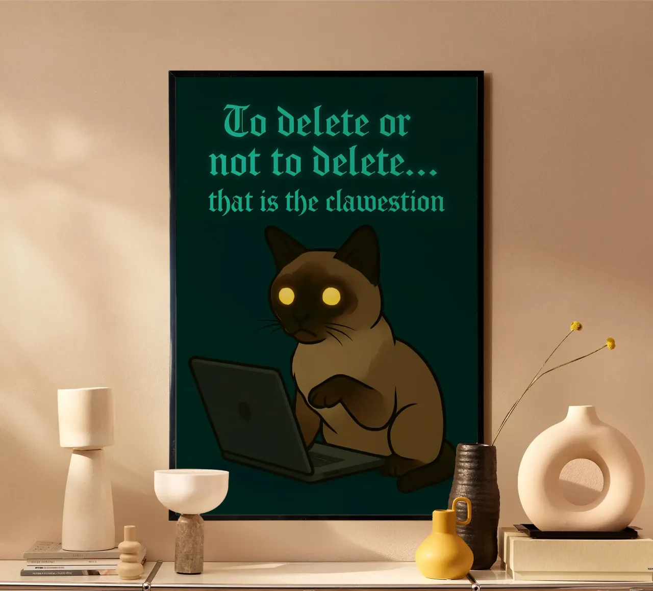 Funny Siamese Cat Meme poster da Funny Humor Art