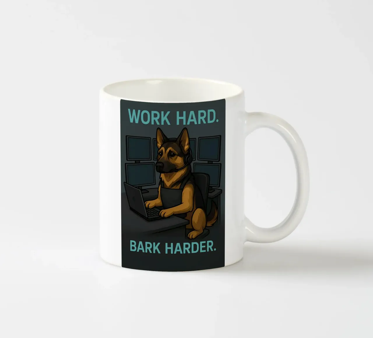 Meme divertente sul pastore tedesco tazza in ceramica da Funny Humor Art