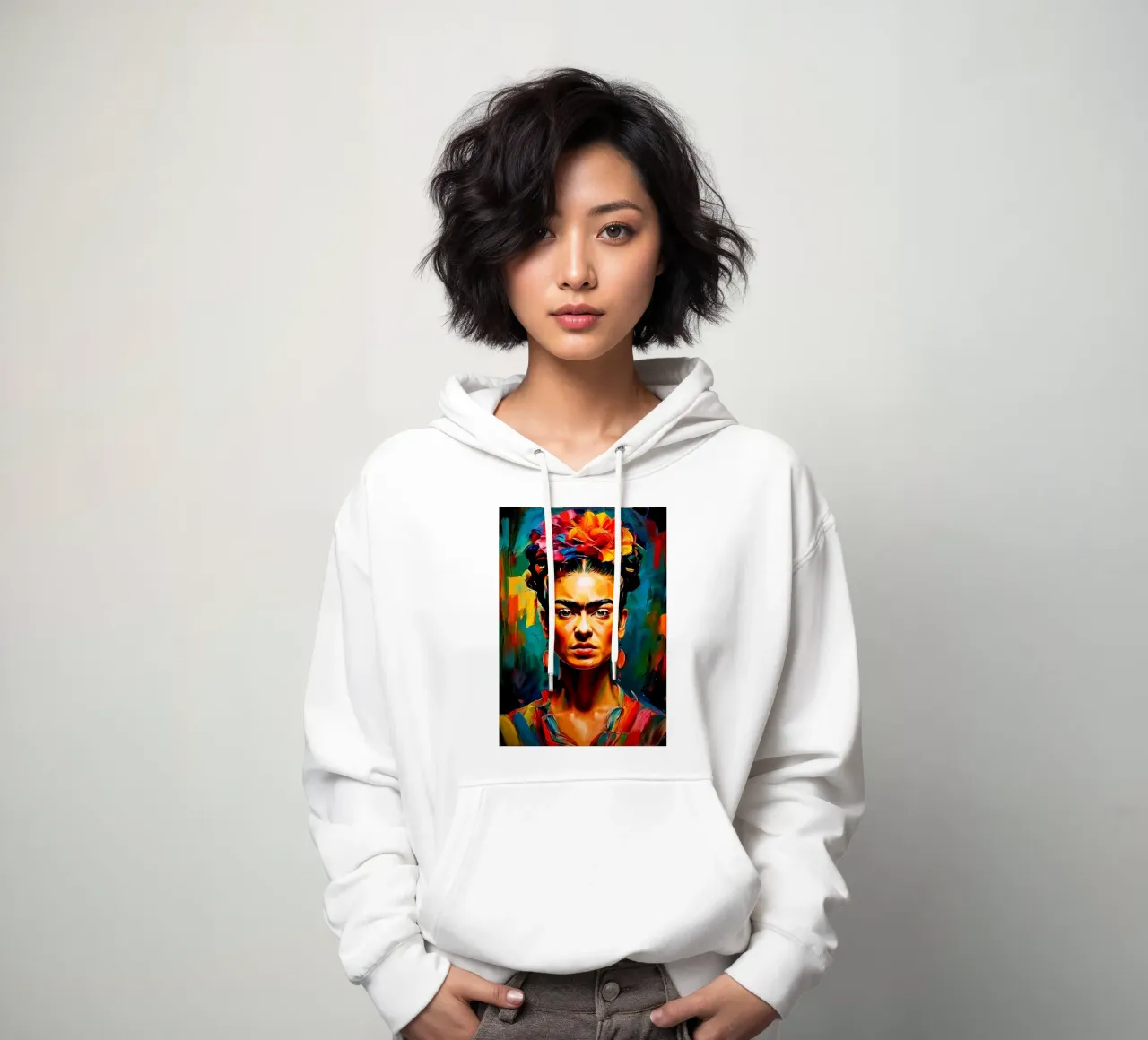 Pittura Frida felpa con cappuccio da Popo Photograph