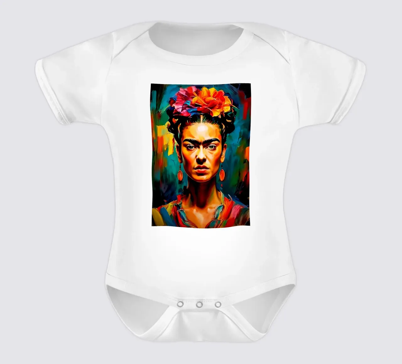 Frida Painting short-sleeve baby romper by Popo Photograph