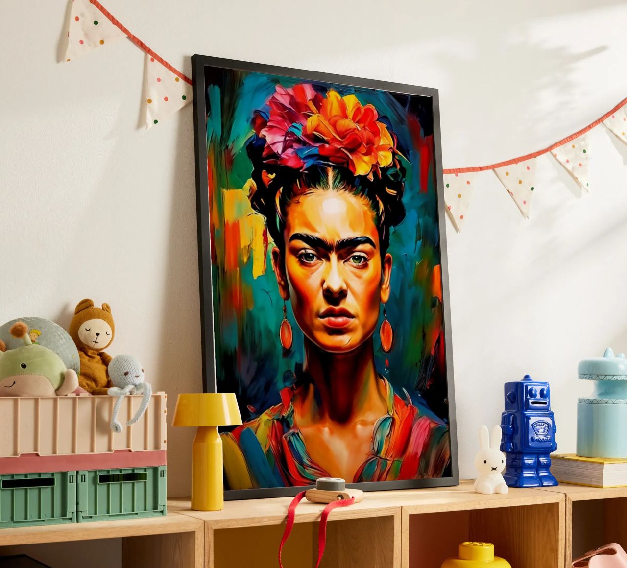 Frida-Gemälde Poster von Popo Photograph