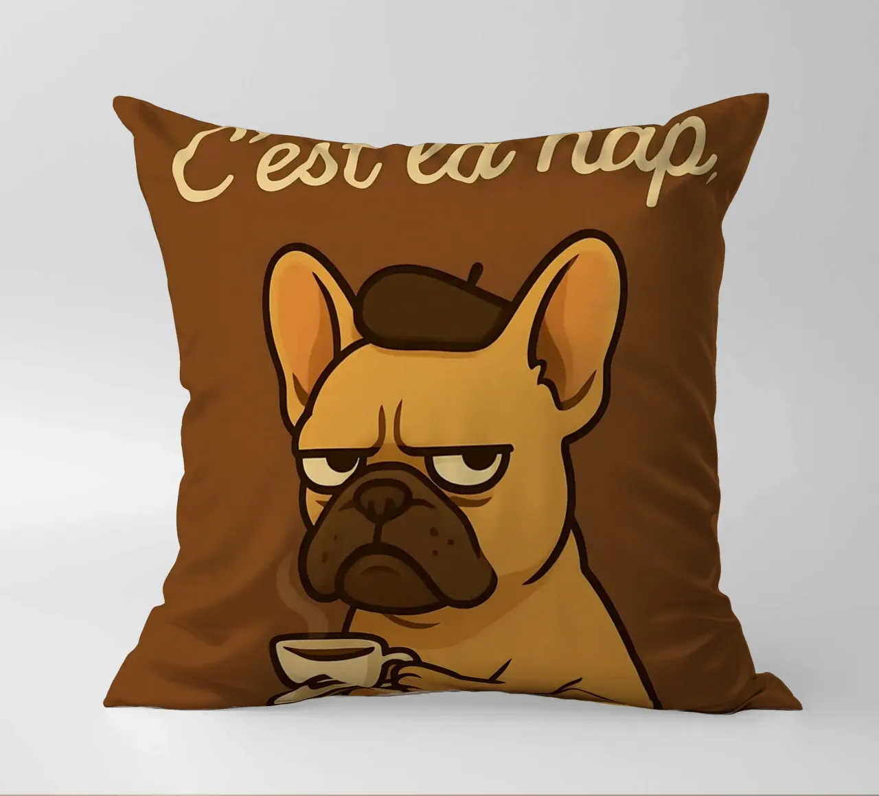 Meme divertente sul bulldog francese cuscino da Funny Humor Art